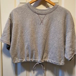 American Eagle crop top gray sweatshirt. Size Small